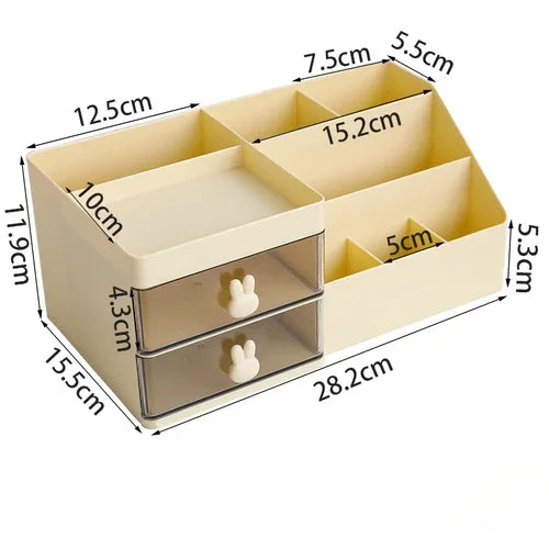 Desktop Makeup Organizer – Multi-Drawer Cosmetic Storage Box