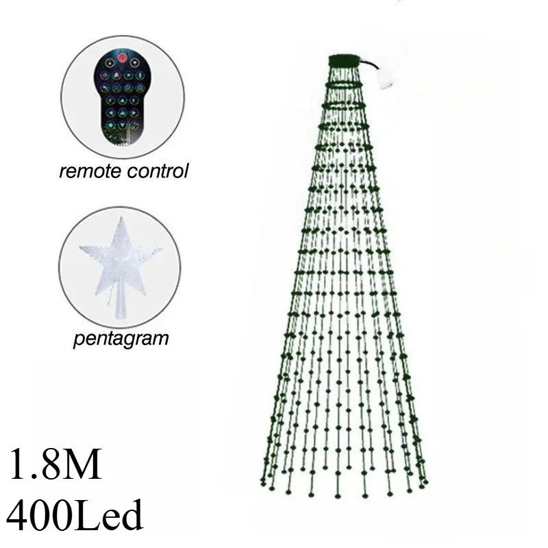 Christmas LED Tree Lights – RGB Smart String Lights with Bluetooth App & Remote