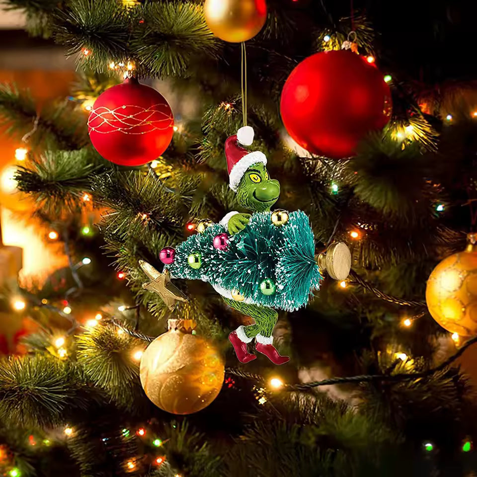 Christmas Tree Grinch Ornaments – 18pcs Set