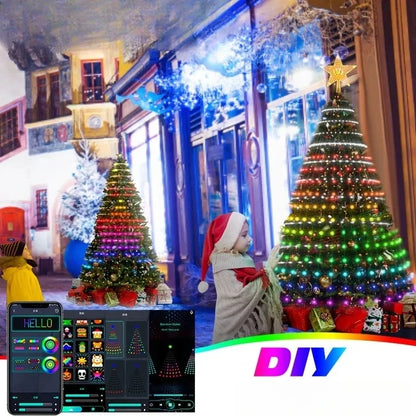 Christmas LED Tree Lights – RGB Smart String Lights with Bluetooth App & Remote
