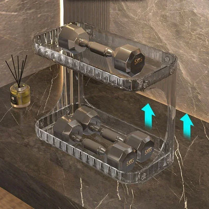 2-Tier Acrylic Bathroom Counter Organizer – Skincare & Cosmetics Rack