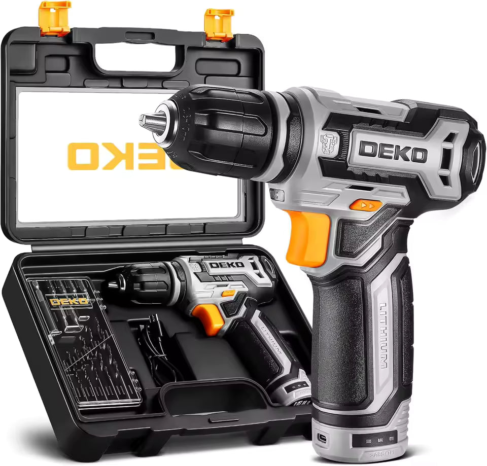 DEKO 12V Cordless Power Drill Set