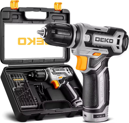 DEKO 12V Cordless Power Drill Set