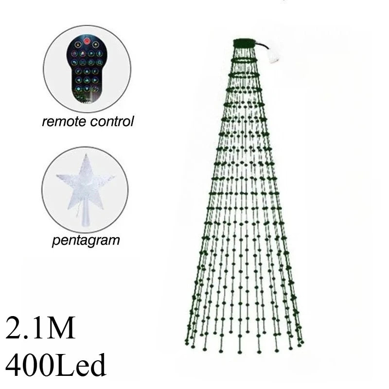 Christmas LED Tree Lights – RGB Smart String Lights with Bluetooth App & Remote